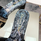 DIOR CD Mule Dway Heeled Slide 45mm Style 10