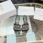 DIOR CD Mule Dway Heeled Slide 45mm Style 9