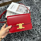 CELINE TRIOMPHE TEEN 18 CHERRY RED COWHIDE LEATHER
