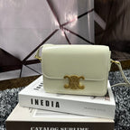CELINE TRIOMPHE TEEN 18 WHITE COWHIDE LEATHER