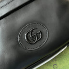 GUCCI SHOULDER BAG 23 IN BLACK CALFSKIN