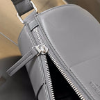 BOTTEGA VENETA CYLINDER CASSETTE 30 IN LAVA GRAY CALFSKIN