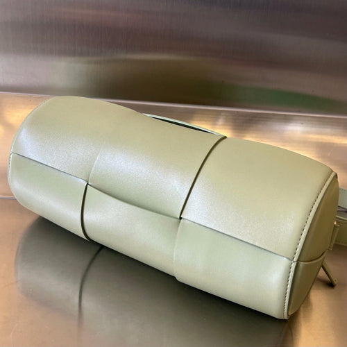 BOTTEGA VENETA CYLINDER CASSETTE 30 IN TRAVERTINE CALFSKIN