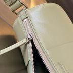 BOTTEGA VENETA CYLINDER CASSETTE 30 IN TRAVERTINE CALFSKIN