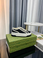GUCCI SNEAKER FLATFORM BLACK CANVAS
