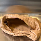 BOTTEGA VENETA SMALL JODIE 48 GOLDEN BROWN CALFSKIN