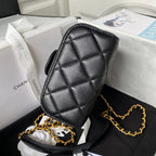 CHANEL SMALL 15 VANITY CASE IN BLACK CALFSKIN GOLD HARDWARE