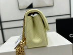 CHANEL SMALL 20 FLAP BAG IN NEON YELLOW CALFSKIN GOLD HARDWARE