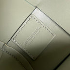 BOTTEGA VENETA SMALL CYLINDER CASSETTE 21 IN TRAVERTINE CALFSKIN