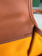 SAINT LÉGER BACKPACK 35 IN BROWN GOYARDINE CANVAS AND CALFSKIN WITH CARTOON PATCH