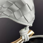 BOTTEGA VENETA SARDINE 20 WITH CHAIN IN WHITE LAMBSKIN