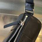 BOTTEGA VENETA SMALL CYLINDER CASSETTE 21 IN BLACK CALFSKIN