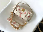 LOUIS VUITTON FAVORITE BAG 24 IN BEIGE MIX PINK MONOGRAM SOFT GRAINED COWHIDE