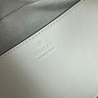GUCCI MARMONT SHOULDER BAG 24 IN WHITE CALFSKIN