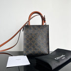 CELINE CABAS TRIOMPHE 21 BLACK CALFSKIN TOTE