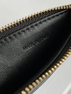 CELINE TRIOMPHE 9 WALLET TWO-IN-ONE BLACK CALFSKIN