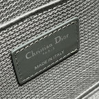DIOR SMALL 25 TRAVEL VANITY CASE WITH SHOULDER STRAP DOVE GRAY