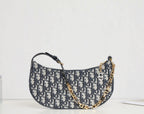 DIOR CD LOUNGE 26 BAG IN BLUE OBLIQUE JACQUARD