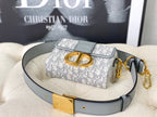DIOR MONTAIGNE 19 HANDBAG IN GREY CALFSKIN