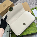 GUCCI SMALL 27 HANDBAG IN WHITE CALFSKIN