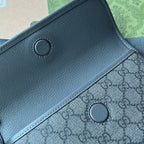 GUCCI OPHIDIA BELT BAG 24 IN DARK GREY  CALFSKIN