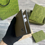GUCCI MARMONT 11 BIFOLD WALLET IN MOCHA BROWN CALFSKIN