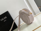 CELINE SMOOTH CALFSKIN 16 OVAL WHITE BAG