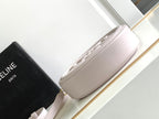 CELINE SMOOTH CALFSKIN 16 OVAL WHITE BAG