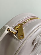 CELINE SMOOTH CALFSKIN 16 OVAL WHITE BAG