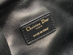 DIOR TRAVEL NOMAD POUCH 22 IN BLACK MACROCANNAGE LAMBSKIN