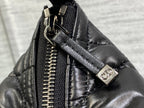 DIOR TRAVEL NOMAD POUCH 22 IN BLACK MACROCANNAGE LAMBSKIN
