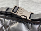 DIOR TRAVEL NOMAD POUCH 22 IN BLACK MACROCANNAGE LAMBSKIN