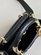 DIOR MINI LADY 19 BAG IN BLACK LAMBSKIN