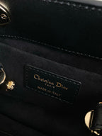 DIOR MINI LADY 19 BAG IN BLACK LAMBSKIN