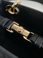 DIOR MINI LADY 19 BAG IN BLACK LAMBSKIN