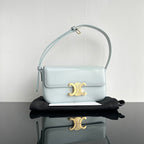 CELINE TRIOMPHE 20 BLUE PASTEL CALFSKIN
