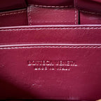 BOTTEGA VENETA SMALL BRICK CASSETTE 23 IN WINE RED SOFT LAMBSKIN