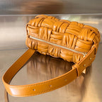 BOTTEGA VENETA SMALL BRICK CASSETTE 23 IN SANDSTONE ORANGE SOFT LAMBSKIN