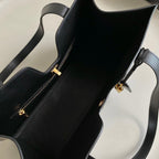 CELINE CABAS TRIOMPHE 37 BLACK IN SMOOTH CALFSKIN