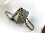 LOUIS VUITTON LV 25S LEXINGTON PREMIUM ORIGINAL HANDBAG 21 IN BEIGE GRAY MOONOGRAM CALFSKIN SHIMMERING METALLIC GOLD