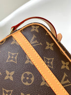 LOUIS VUITTON TROCADERO MINI MESSENGER BAG 23 IN BEIGE AND BROWN MONOGRAM COATED CANVAS