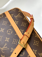 LOUIS VUITTON TROCADERO MEDIUM MESSENGER BAG 27 IN BEIGE AND BROWN MONOGRAM COATED CANVAS
