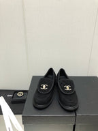 CHANEL moasins black denim 40mm