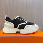 HERMES GIGA SNEAKER BLACK MIX WHITE SUEDE