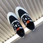 HERMES GIGA SNEAKER BLACK MIX WHITE SUEDE