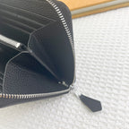 HERMES SILK'IN CLASSIC WALLET 20 BLACK GRAINED CALFSKIN