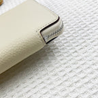 HERMES SILK'IN CLASSIC WALLET 20 WHITE GRAINED CALFSKIN