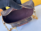 LOUIS VUITTON LV 25S MINI BUMBAG 17 IN BROWN MONOGRAM CALFSKIN GOLD HARDWARE