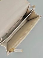 DIOR MINI CHAIN BAG 17 IN BEIGE CALFSKIN