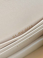 DIOR MINI CHAIN BAG 17 IN BEIGE CALFSKIN